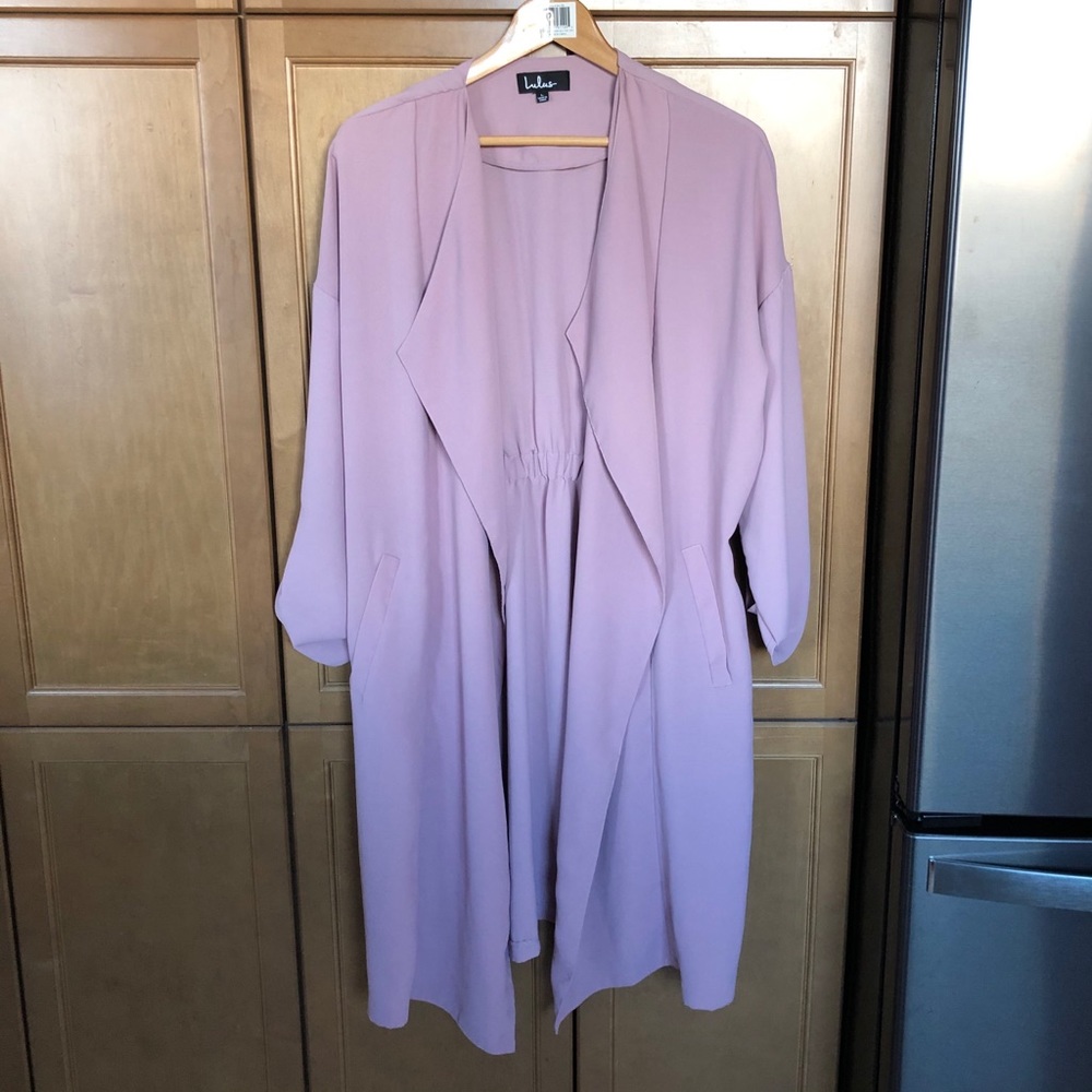 Lulus mauve coloured trench coat